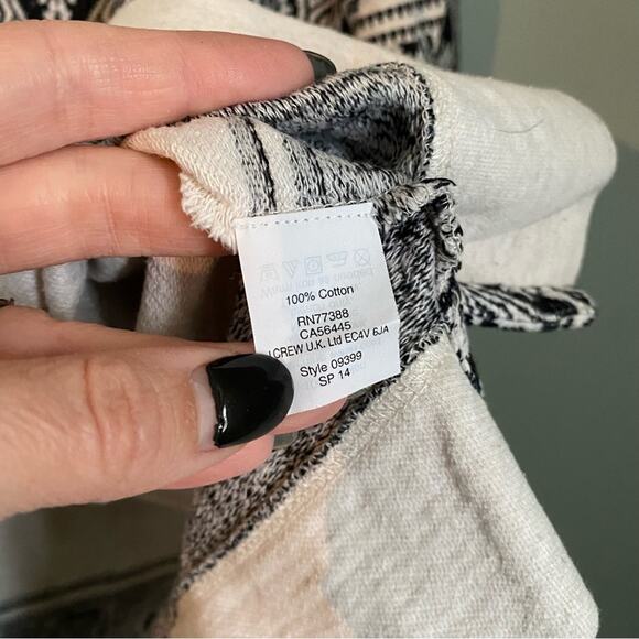 J Crew Cotton Boatneck Aztec Woven Top - Picture 4 of 6